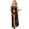 Subblime - Queen Plus Ensemble Robe Et Tanga Subblime Queen Plus Noir
